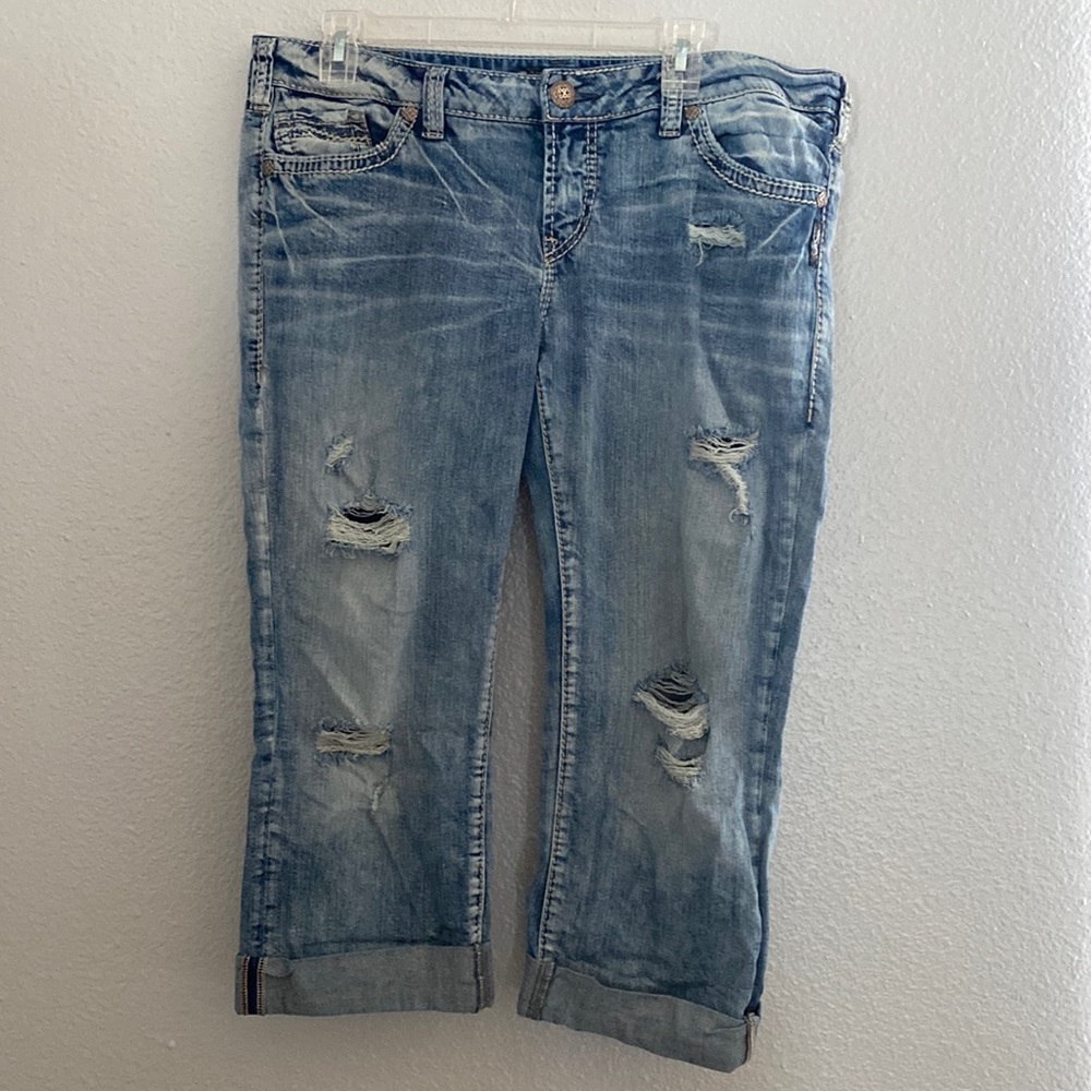 Silver Jeans Company Aiko Classic Stretch Mid Capri